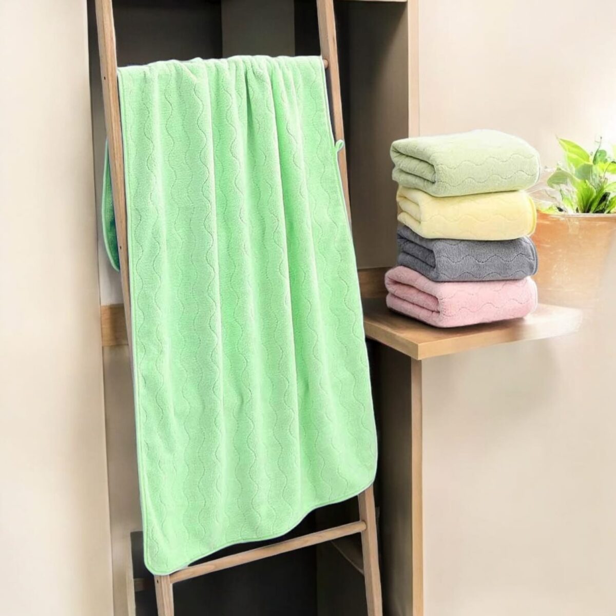 Wave Embossed Premium Soft Bathing Towel - Image 5