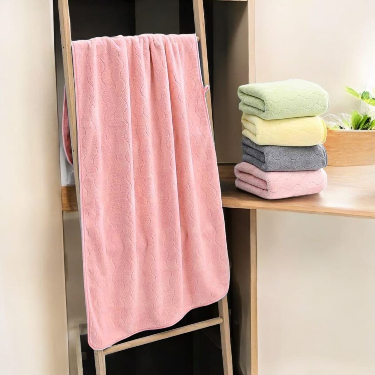 Wave Embossed Premium Soft Bathing Towel - Image 6