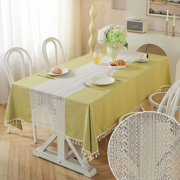 Lace Runner Style Dining Table Cover Elegant Decorative Luxury Tablecloth